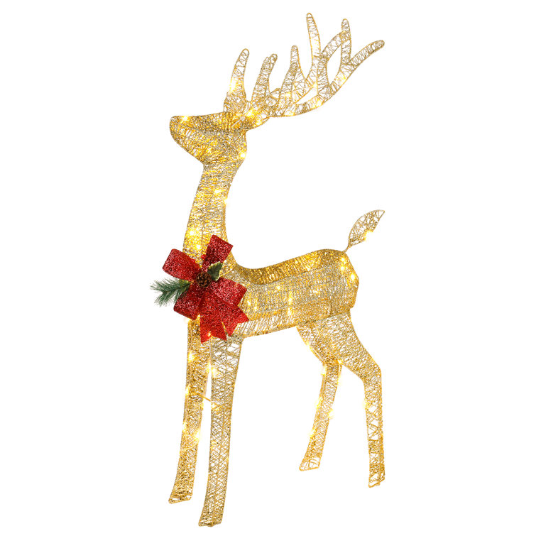 The Seasonal Aisle Reindeer Lighted Display Wayfair.co.uk